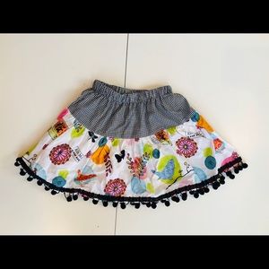 🦋🌸Brand New Girl’s 3 Tier Floral Skirt w/ Pom